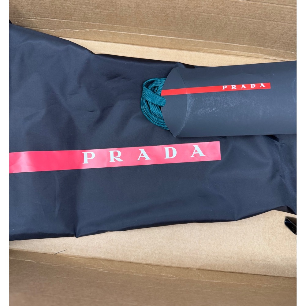 Prada Americas Cup Rubber Sneaker Lagoon Blue Size 8 US 7 Prada - Picture 12 of 13